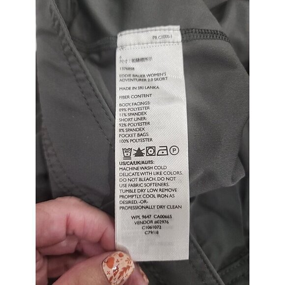 Eddie Bauer Skort Gray Adventurer 2.0 UPF 50 Water Shedding Women's 6 - Picture 4 of 4